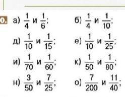 Приведите дроби к общему знаменателю и пишет так а) Б) в) ​