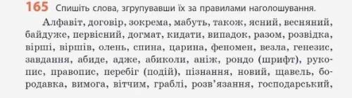 Треба згрупувати слова за правилами наголошування.​