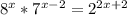 8^x*7^{x-2}=2^{2x+2}