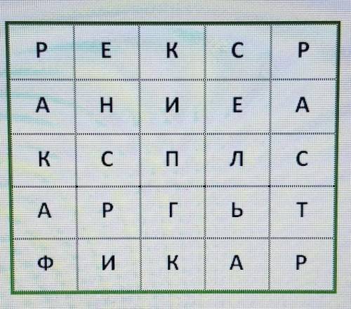 2 слова я уже нашла: растр, графика Вам осталось найти столько жерешите файнвордВ таблице змейкой