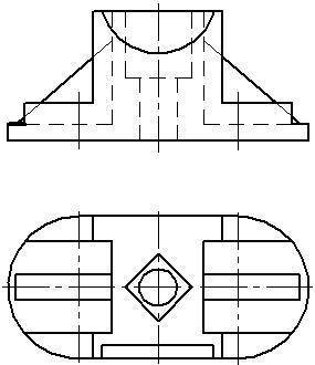 Задание: 1 Выполнить изображение простого разреза предмета на месте главного вида. Исходные варианты