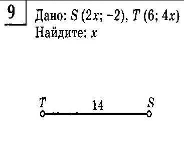 S(2x-2), T(6;4x), найти x​