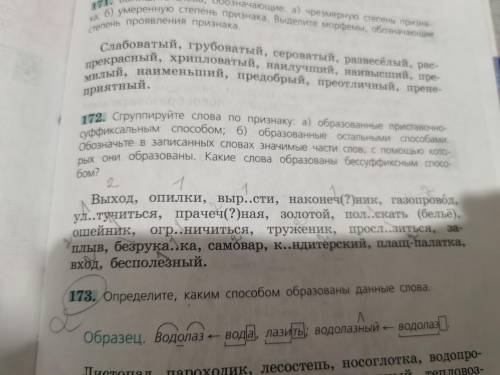 Просто выписать в ответ. Выписать упр 169, 172,174.