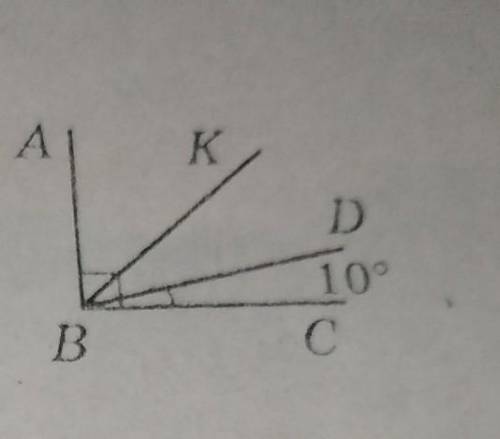 BK-бісектриса кута ABC. знайди градусну міру кута KBD​
