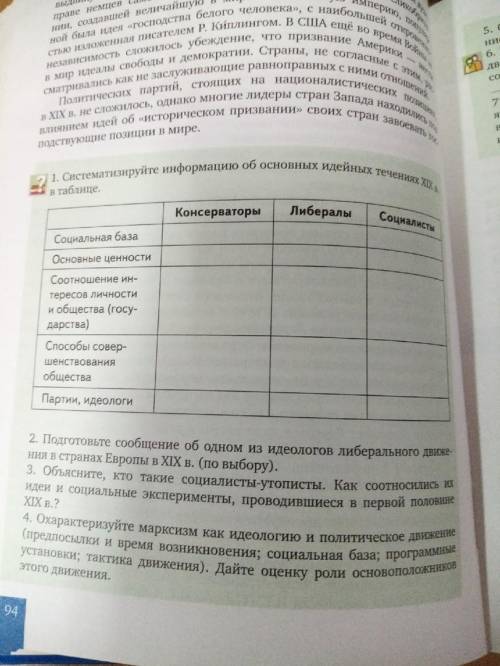 Привет! заполните таблицу Если что учебник Всеобщая история НВ ЗАГЛАДИН ЛС БЕЛОУСОВ