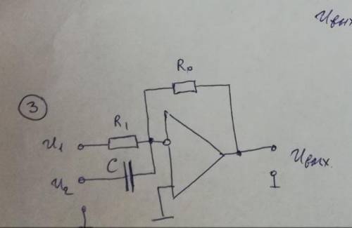 решить, написать выражение для Uвых. по схеме на рисунке ​