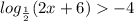 log_{ \frac{1}{2} }(2x + 6) - 4