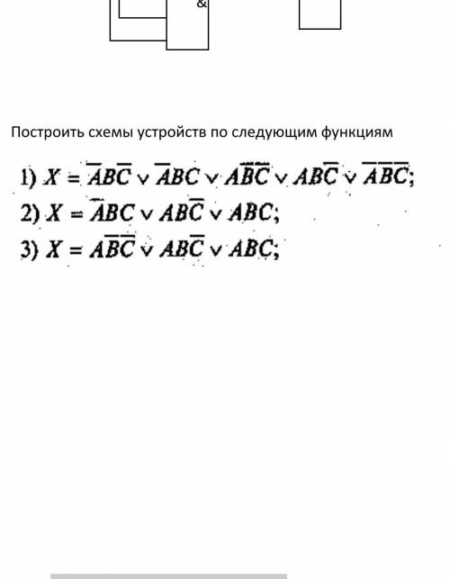 Построить схемы устройств по следующим функциям​