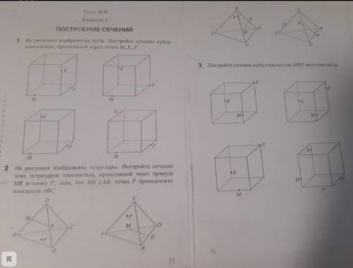 с геометрией 10 класс. На построение сечения для меня сложно добрые люди