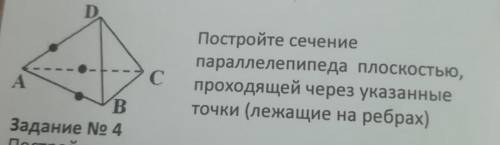 Задание по геометрии, связанное с сечением плоскости.