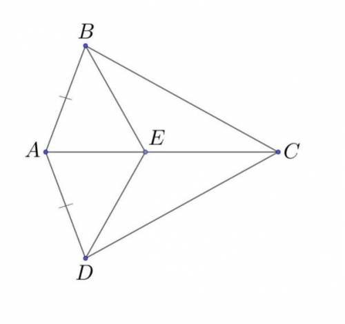 На рисунке △ABC=△ADC, AE=6 см  и составляет 3/5 от длины AC, BE+EC=18 см.Найдите ED (в см).​