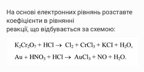 На основі електронних рівнянь розставте коефіцієнти в рівнянні реакції, що відбувається за схемою: