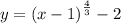 y = {(x - 1)}^{ \frac{4}{3} } - 2