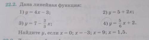 22.2. Дана линейная функция:только 3 и 4​