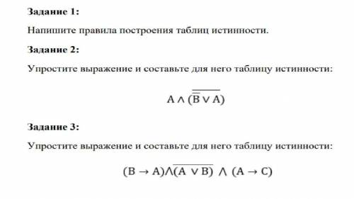 Информатика(10 класс алгебра логика)