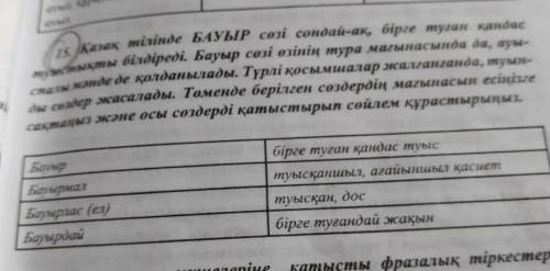 Нужно соединить эти слова и из этих словосочетаний, составить предложения ​