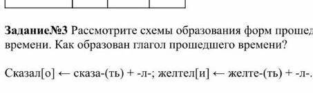 Задание N3 рассмотрите схемы образования форм времени. как образован глагол времени