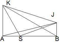 Аоаоаоа с геометрией Перпендикуляром, проведённым из точки J к прямой BA, является: SJ BJ AJ BS JK (