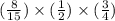 (\frac{8}{15})\times (\frac{1}{2}) \times( \frac{3}{4})