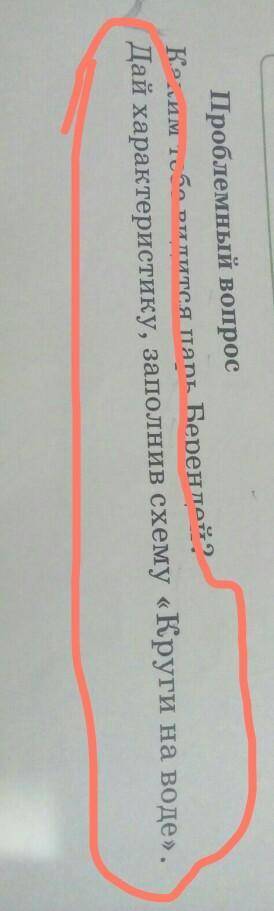 по Русской Литературе задание: Дай характеристику,заполнив схему «Круги на воде» на тему Берендей!