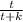 \frac{t}{t+k}