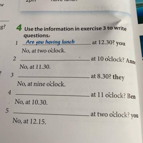 3 Look at the information and answer the questions.