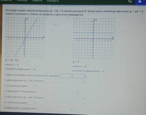 исследуй график линейной функции у=2х+в меняя значение. Затем изучал линейную функцию у=ах+2, измени