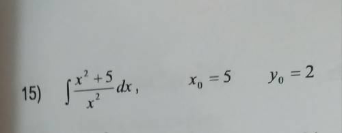 Знайти первісну підінтегральної функції, графік якої проходить через точку з координатами