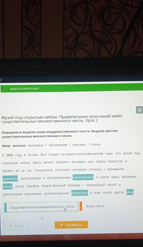 Х Музей под открытым небом. Правописание окончаний имёнсуществительных множественного числа. Урок 2О