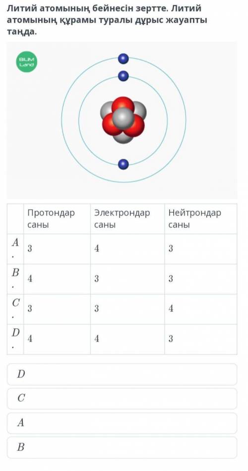 Көмектесініздерші атом құрамы​