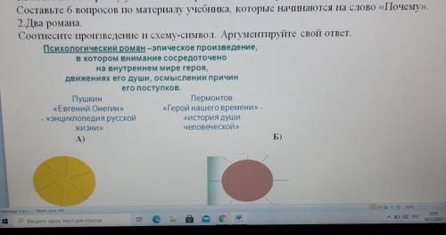 Два романа. Соотнесите произведение и схему-символ. Аргументируйте свой ответ. ​