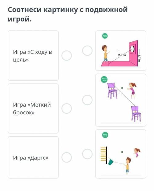 Соотнеси картинку с подвижной игрой.​