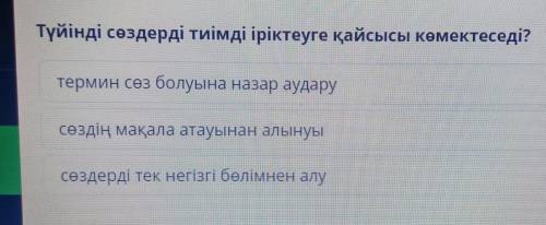 Түйінді сөздерді тиімді іріктеуге қайсысы көмектеседі?​