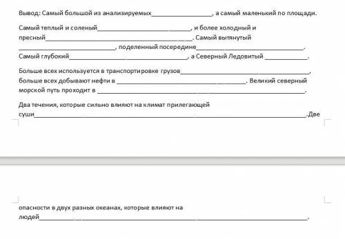 решить таблицу по географии.