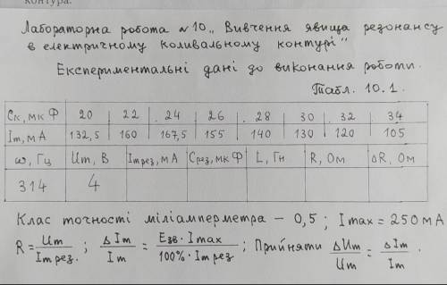 физика! Робота большая, но я надеюсь получить ответ. Это не Нужно решить лабу, и заполнить таблицу