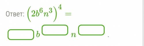 Хелп! Возведи одночлен 2b⁶n³ в четвёртую степень.