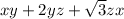 xy + 2yz + \sqrt{3}zx