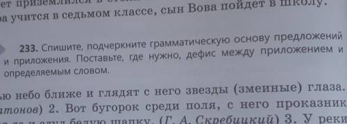 Спишите,подчеркните гоамматическую основу предьожений и приложения. Поставьте, где нужно, дефиз межд