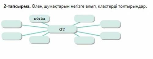 Задание 2.Кластерді толтырЗаполни кластер​