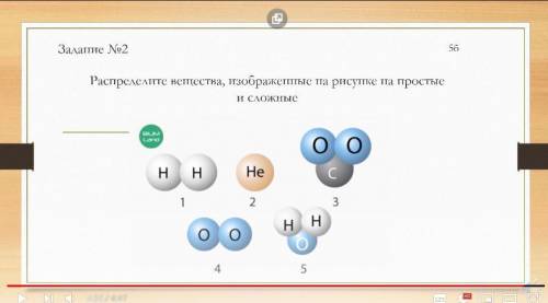 Распределите вещества, изображенные на рисунке на простые и сложные