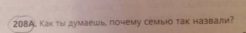 208А.Как ты думаешь почему семью така назвали? ПООБЫСТР ​