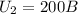 U_{2} = 200 B