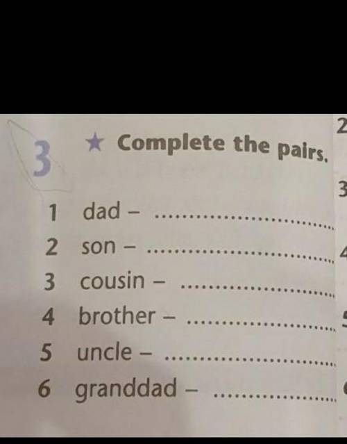 английский язык 5-класс dad- son- cousin- brother- uncle- granddad-​