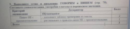 3. Выполните устно письменно. ГОВОРИМ и ПИШЕМ (стр. 79),Составьте словосочетания, употребив глаголы