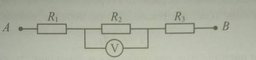 каким было напряжение между точками А и B данными на схеме? при этом R1= 5 Oм R2= 10 Oм R3= 15Oм, U2