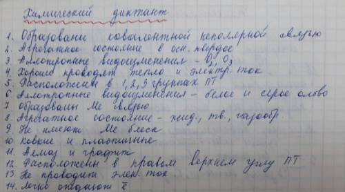 Задание : подписать к каждому утверждению- металл или неметалл