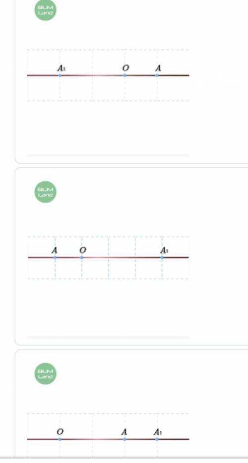 Укажи рисунок, где точка A переходит в точку A1 при гомотетии с центром в точке O коэффициентом, рав