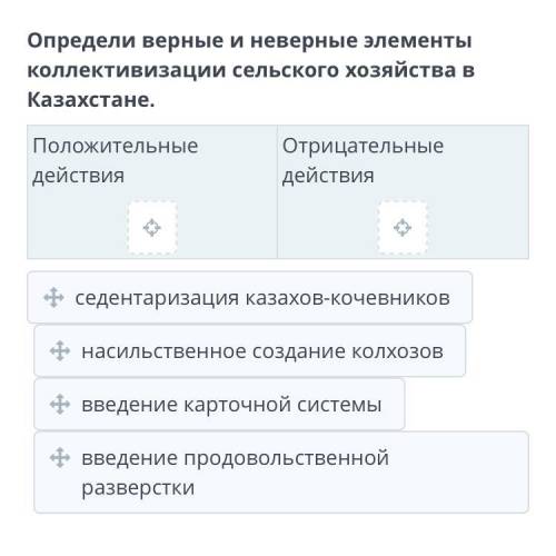 определи верные и неверные элементы коллективизации сельского хозяйства в казахстане.