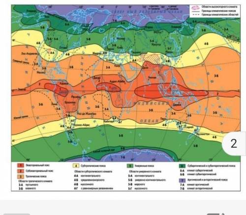 Используя физическую карту мира и карту климатических поясов заполните таблицу​