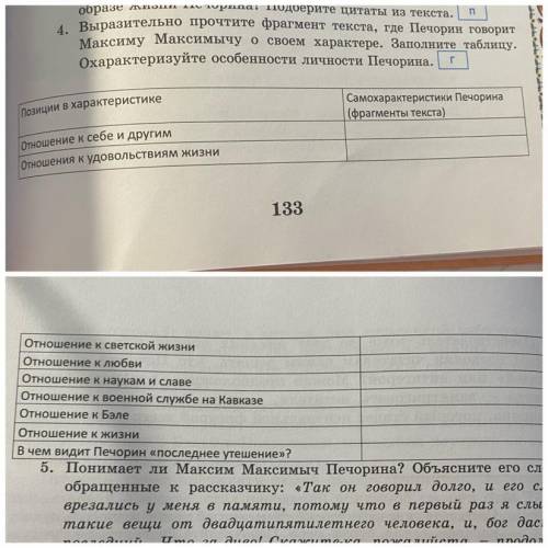 4 задание Выразительно прочтите фрагмент текста, где Печорин говорит Максиму Максимову о своём харак